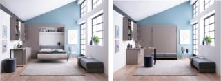 sistema trasformabile letto matrimoniale scrittoio shin sofa clever aperto chiuso sistema trasformabile letto matrimoniale scrittoio shin sofa clever aperto chiuso