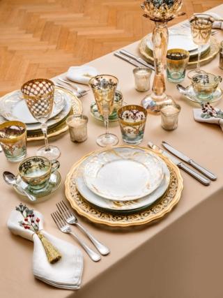 tavola verde e oro giorgia fantin borghi dettaglio