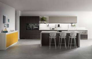 cucina modello piu recente ante impiallacciato rovere carbone laccato opaco senape pensili decorativo grigio selce dandy plus scavolini cucina modello piu recente ante impiallacciato rovere carbone laccato opaco senape pensili decorativo grigio selce dandy plus scavolini