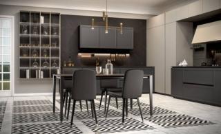 cucina modello piu recente ante nero seppia opaco colonne nichel spazzolato flavour lube cucina modello piu recente ante nero seppia opaco colonne nichel spazzolato flavour lube