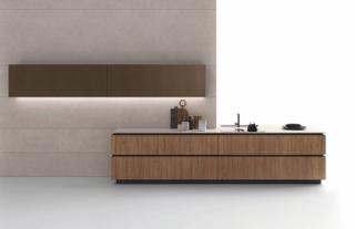 cucina modello piu recente ante nobilitato noce naturale pensili metal bronze logica valdesign isola cucina modello piu recente ante nobilitato noce naturale pensili metal bronze logica valdesign isola