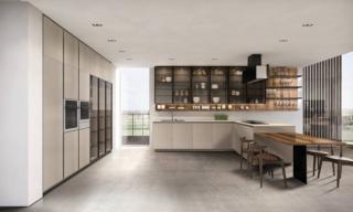 cucina pensili anta vetro fume telaio testa moro telero euromobil penisola tavolo noce materia cucina pensili anta vetro fume telaio testa moro telero euromobil penisola tavolo noce materia