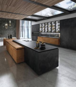 cucina pensili anta vetro telaio laccato grigio grafite way materia snaidero isola bancone snack cucina pensili anta vetro telaio laccato grigio grafite way materia snaidero isola bancone snack