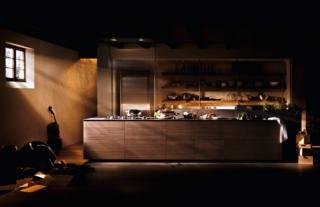 cucina vero legno frontali noce tattile artematica valcucine isola operativa cucina vero legno frontali noce tattile artematica valcucine isola operativa
