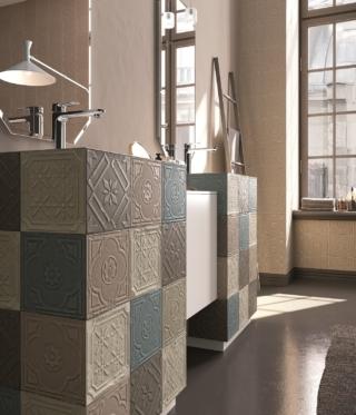 lavabo rivestito mattonelle in gres multicolor Deco 03 di Archeda lavabo rivestito mattonelle in gres multicolor Deco 03 di Archeda