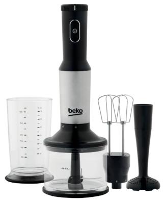 Fornito con pressaverdure, tritatutto e doppiafrusta, HBA7753X di Beko ha funzione turbo per gli alimenti difficili da emulsionare. L’asta in acciaio è lunga 23 cm, ha potenza di 750 watt e bicchiere da 1 litro è completo di coperchio. Misura L 5 x P 5 x H 40 cm. Prezzo 69,99 euro. www.beko.it