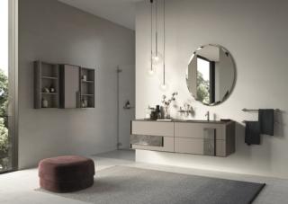 mobile lavabo Raffaello Qamar di Inda struttura esterna in gres porcellanato lucidato pietra grigia mobile lavabo Raffaello Qamar di Inda struttura esterna in gres porcellanato lucidato pietra grigia