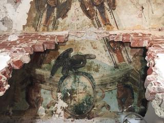 Rinvenimento della grande volta strutturale affrescata. Rinvenimento della grande volta strutturale affrescata.