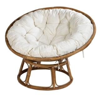 Sedia lounge naturale PAPASAN, bianco antico, Ø 113 x H 85  cm; € 129
