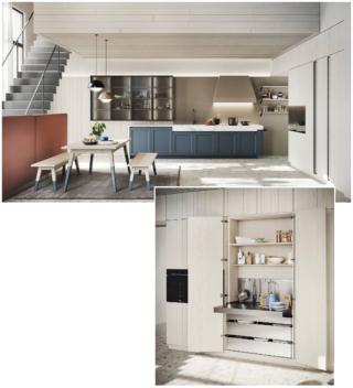 cucina maestrale scandola mobili ante legno colori blu e argilla cucina maestrale scandola mobili ante legno colori blu e argilla