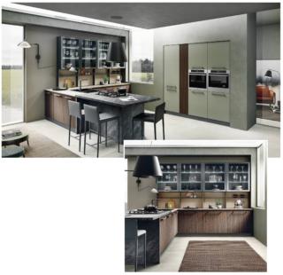 cucina pop mobilturi_noce bruciato_verde muschio opaco cucina pop mobilturi_noce bruciato_verde muschio opaco