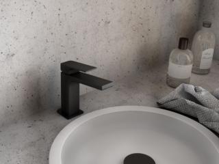 miscelatore monocomando per lavabo FIT di Fima Carlo Frattini in finitura nero opaco miscelatore monocomando per lavabo FIT di Fima Carlo Frattini in finitura nero opaco