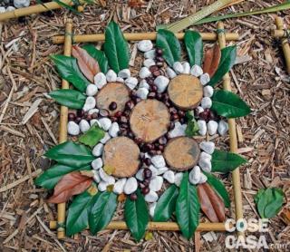 mosaico legno foglie mosaico legno foglie