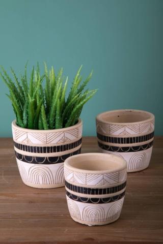 portavasi ceramica decoro ispirazione tribale obi portavasi ceramica decoro ispirazione tribale obi