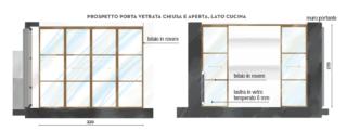 progetto porta a vetri