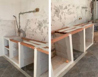 Costruzione della cucina e dei vani Costruzione della cucina e dei vani