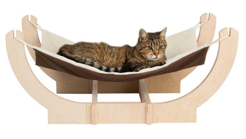 HBOY Forniture per Animali in lettiera per Gatti in Rattan lettiera e mobili per Cani-Beige-M Rimovibile e Lavabile Cuccia per Gatti Cuccia