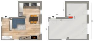 planimetria stato di progetto arredata Soluzione 1 progettazione arredo zona giorno planimetria stato di progetto arredata Soluzione 1 progettazione arredo zona giorno