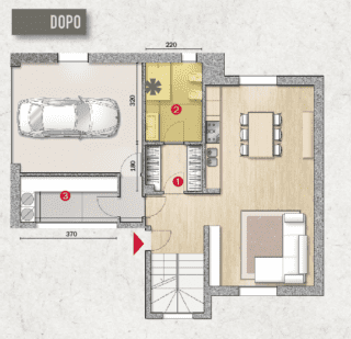 rinnovare bagno da uno a tre servizi dopo