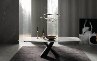 tavolo allungabile piano botte ceramica lucida bianco calacatta venato oro basamento metallo verniciato bronzo allunghe ship t1325 zamagna tavolo allungabile piano botte ceramica lucida bianco calacatta venato oro basamento metallo verniciato bronzo allunghe ship t1325 zamagna