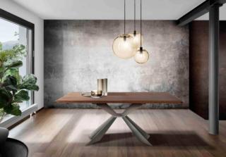 tavolo allungabile piano rettangolare mdf color legno gambe metallo cromato seul novita home tavolo allungabile piano rettangolare mdf color legno gambe metallo cromato seul novita home