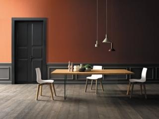 tavolo rettangolare piano legno massello sostegni vetro trasparente allunghe ghost fgf mobili tavolo rettangolare piano legno massello sostegni vetro trasparente allunghe ghost fgf mobili