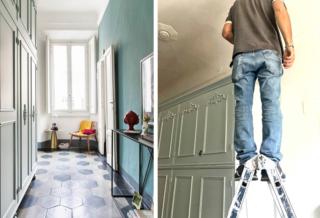 Armadio di recupero ridipinto