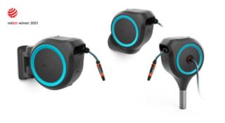 Gardena RollUp in giardino riavvolge il tubo in modo preciso e uniforme senza fatica