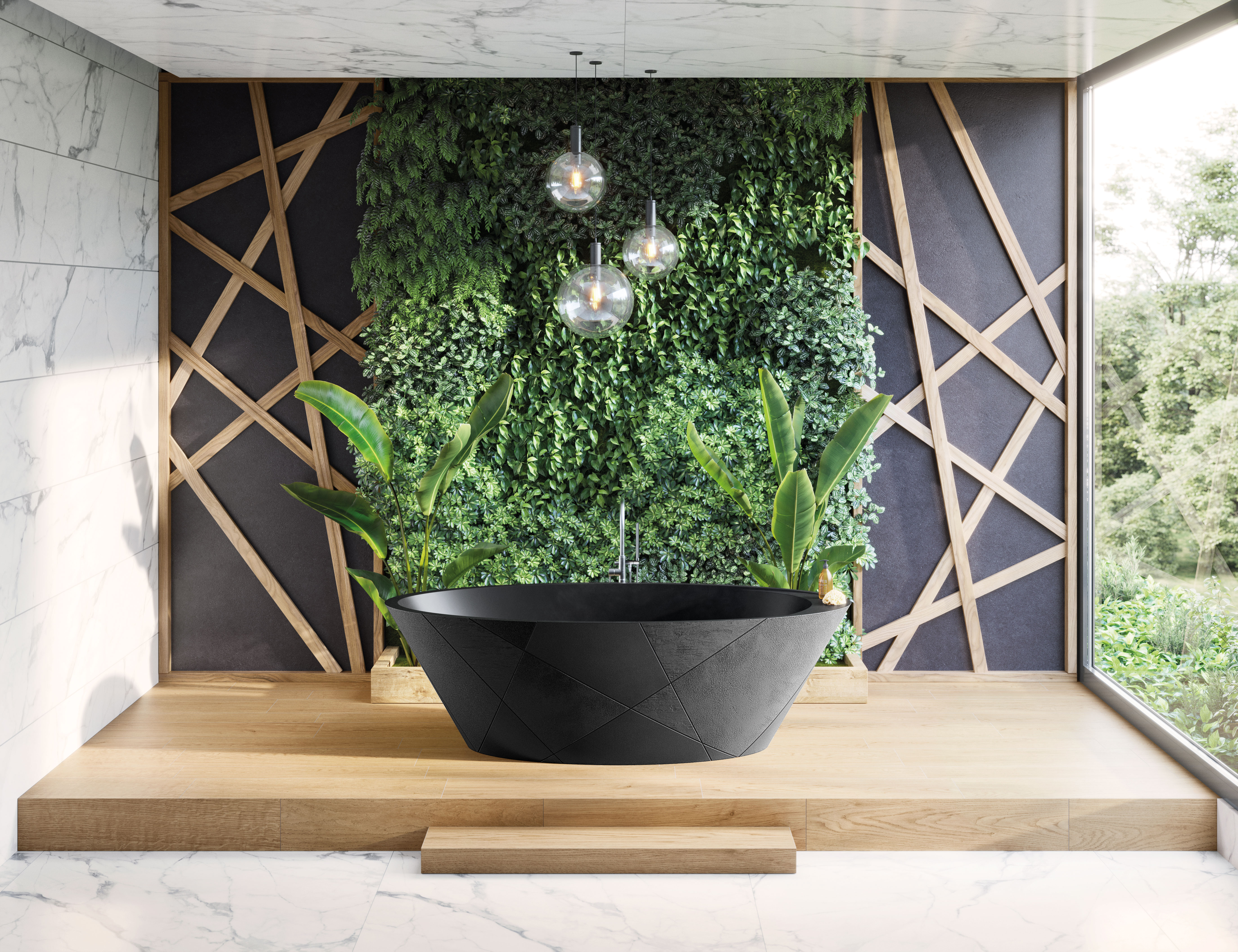 La vasca Opal Quiz di Acquabella, realizzata con il materiale antibatterico e antiscivolo Akron®, si distingue per l’inedito aspetto della superficie esterna. Una trama di linee che dà vita a forme geometriche astratte, declinabili nelle tre finiture Beton ad effetto “concrete”, Zero dalla consistenza micro-texturizzata, Ethnic dalle venature naturali. Il bordo spesso è pensato come piano d’appoggio, mentre il colore può essere scelto in una vasta gamma di tonalità. Misure a partire da L 180 x P 55 cm. Prezzo a partire da 6.453,80 euro. www. acquabella.com La vasca Opal Quiz di Acquabella, realizzata con il materiale antibatterico e antiscivolo Akron®, si distingue per l’inedito aspetto della superficie esterna. Una trama di linee che dà vita a forme geometriche astratte, declinabili nelle tre finiture Beton ad effetto “concrete”, Zero dalla consistenza micro-texturizzata, Ethnic dalle venature naturali. Il bordo spesso è pensato come piano d’appoggio, mentre il colore può essere scelto in una vasta gamma di tonalità. Misure a partire da L 180 x P 55 cm. Prezzo a partire da 6.453,80 euro. www. acquabella.com