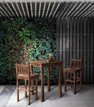 arredare balcone piccolo tavolino alto sedia legno acacia novita home arredare balcone piccolo tavolino alto sedia legno acacia novita home