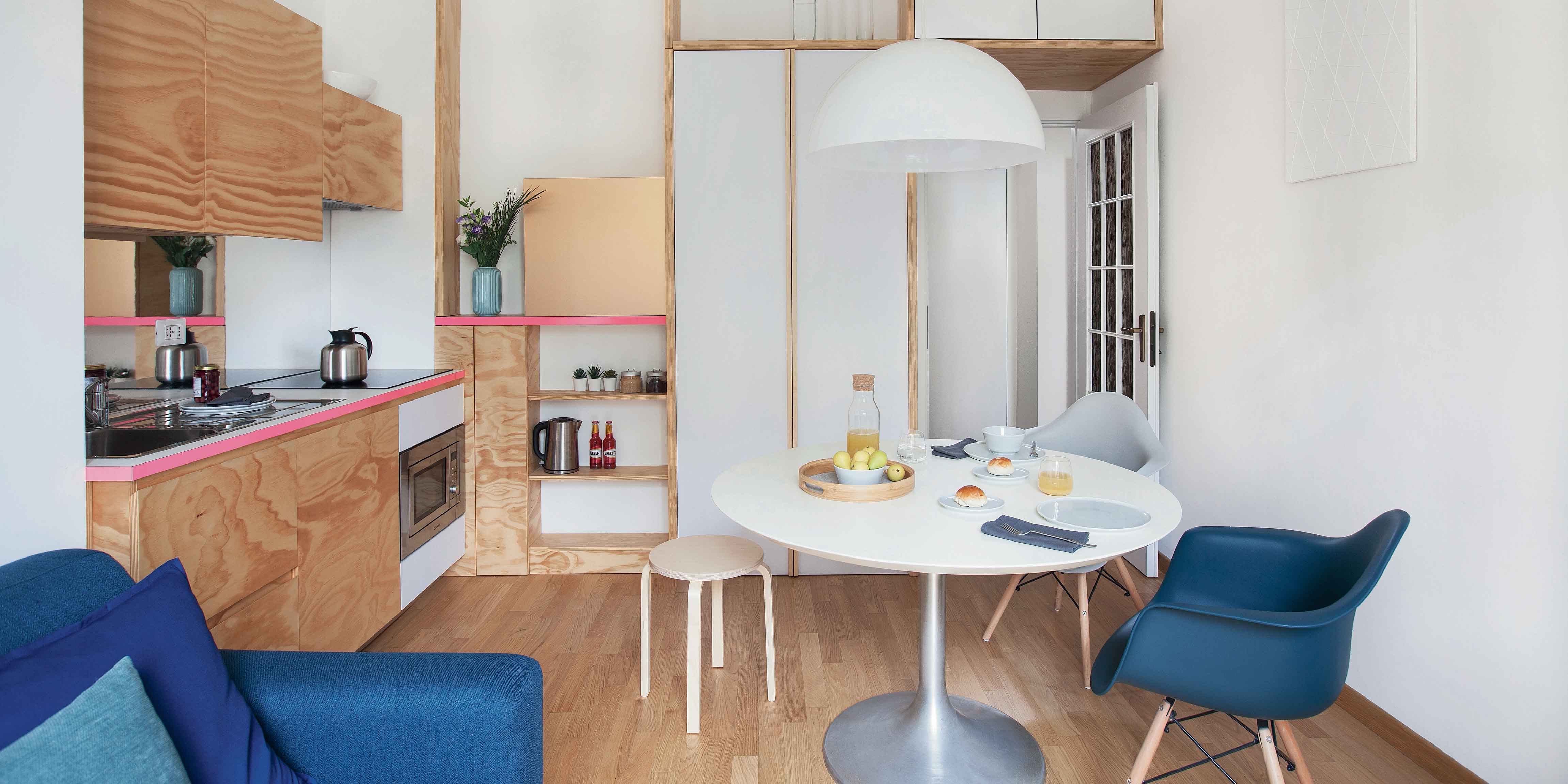 Bilocale con mini cucina, ristrutturato in tempi ridotti e a budget contenuto