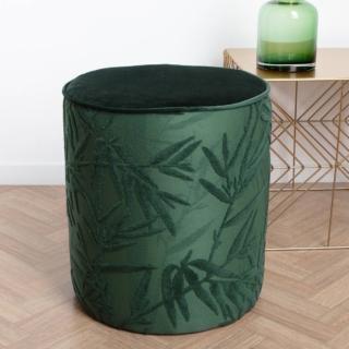 pouf cilindrico rivestimento verde foglie rilievo maelle jacqua leroy merlin pouf cilindrico rivestimento verde foglie rilievo maelle jacqua leroy merlin