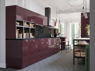 La cucina lineare di Ikea Italia con le ante Kallarp, con una superficie liscia e lucida, in laminato nella calda e ricercata colorazione mogano lucido. Il piano di lavoro Ecbacken in laminato opaco antracite dà vita ad un piccolo piano snack laterale ed è coordinato con il rivestimento da parete Sibbarp. I mobili a giorno antracite Tutemo, disponibili in diversi formati, permettono di organizzare una dispensa a vista e di sfruttare al meglio lo spazio. Un'anta da 60 x 80 cm, prezzo 48 euro. www.ikea.com La cucina lineare di Ikea Italia con le ante Kallarp, con una superficie liscia e lucida, in laminato nella calda e ricercata colorazione mogano lucido. Il piano di lavoro Ecbacken in laminato opaco antracite dà vita ad un piccolo piano snack laterale ed è coordinato con il rivestimento da parete Sibbarp. I mobili a giorno antracite Tutemo, disponibili in diversi formati, permettono di organizzare una dispensa a vista e di sfruttare al meglio lo spazio. Un'anta da 60 x 80 cm, prezzo 48 euro. www.ikea.com