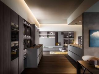 Il modello Link di Snaidero, dal design essenziale e raffinato, mette in comunicazione la cucina vera e propria e il living attraverso gli arredi coordinati con le ante in laccato opaco titanio e nobilitato pawlonia grigio. Il piano in ceramica grigio tortora completa la composizione. Prezzo su richiesta. www.snaidero.it Il modello Link di Snaidero, dal design essenziale e raffinato, mette in comunicazione la cucina vera e propria e il living attraverso gli arredi coordinati con le ante in laccato opaco titanio e nobilitato pawlonia grigio. Il piano in ceramica grigio tortora completa la composizione. Prezzo su richiesta. www.snaidero.it