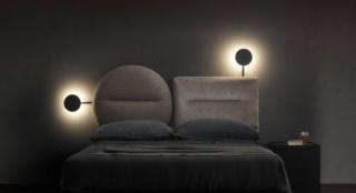letto Caccaro Bishape con luci accese