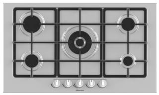 Il piano cottura a gas da incasso in acciaio GM973XF di Hisense ha 5 fuochi (1 bruciatore ausiliario, 2 semi-rapidi, 1 grande e 1 tripla corona). Le griglie in ghisa, sono stabili e resistenti anche alle più alte temperature e una funzione di sicurezza si innesca in automatico in caso di spegnimento improvviso della fiamma, bloccando l’erogazione del gas. Misura 86x51 cm. Prezzo da rivenditore. www.hisense.it Il piano cottura a gas da incasso in acciaio GM973XF di Hisense ha 5 fuochi (1 bruciatore ausiliario, 2 semi-rapidi, 1 grande e 1 tripla corona). Le griglie in ghisa, sono stabili e resistenti anche alle più alte temperature e una funzione di sicurezza si innesca in automatico in caso di spegnimento improvviso della fiamma, bloccando l’erogazione del gas. Misura 86x51 cm. Prezzo da rivenditore. www.hisense.it