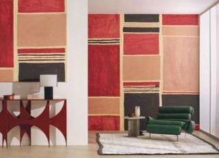 La carta da parati Outside the box, coll. Asteré di élitis (www.elitis.fr) è realizzata grazie a un complesso processo di sovrapposizione di inchiostri pigmentati con diverse opacità. Su supporto in tnt, misura 3 x 3 m, fornita in 3 strisce, ciascuna da 1 m. Costa 850 euro.