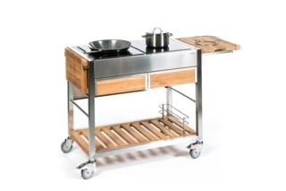 zona cottura outdoor cucina carrello acciaio inox legno teak piastre buoncalliope viadurini zona cottura outdoor cucina carrello acciaio inox legno teak piastre buoncalliope viadurini