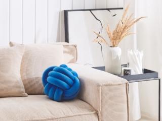 cuscino colorato decorativo nodo bluette poliestere malni beliani cuscino colorato decorativo nodo bluette poliestere malni beliani