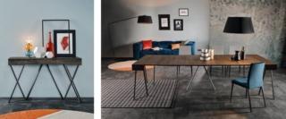 tavolo consolle allungabile chiuso base fili metallici piano finitura noce canaletto beverly tonin casa tavolo consolle allungabile chiuso base fili metallici piano finitura noce canaletto beverly tonin casa