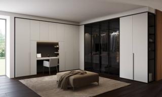 La cabina armadio della collezione Notte di Febal Casa è corredata di un piano scrittoio polifunzionale, adatto anche all'home working, completato da mensole che scompaiono dietro le ante a battente in laccato opaco Grigio città. É presente un'illuminazione a led integrata che permette di vivere lo spazio nei diversi momenti della giornata. www.febalcasa.com La cabina armadio della collezione Notte di Febal Casa è corredata di un piano scrittoio polifunzionale, adatto anche all'home working, completato da mensole che scompaiono dietro le ante a battente in laccato opaco Grigio città. É presente un'illuminazione a led integrata che permette di vivere lo spazio nei diversi momenti della giornata. www.febalcasa.com