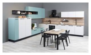 Si sviluppa ad angolo il modello Zoe di CREO Kitchens che si apre sulla zona giorno ed è caratterizzato dalla presenza di mobili contenitore con uno stile moderno in acrilico opaco nei toni del bianco e del verse fiordo. Il forno è sistemato in basso tra le basi candide. Lo schienale effetto legno, coordinato con il top,  ne sottolinea lo stile nordico. Prezzo su richiesta. www.creokitchens.it Si sviluppa ad angolo il modello Zoe di CREO Kitchens che si apre sulla zona giorno ed è caratterizzato dalla presenza di mobili contenitore con uno stile moderno in acrilico opaco nei toni del bianco e del verse fiordo. Il forno è sistemato in basso tra le basi candide. Lo schienale effetto legno, coordinato con il top,  ne sottolinea lo stile nordico. Prezzo su richiesta. www.creokitchens.it