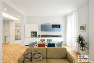 cucina a vista nel soggiorno open space