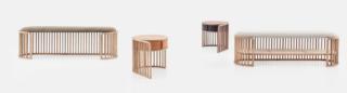 Il comodino e la panca della collezione Palù di Pianca, design Raffaella Mangiarotti, sono caratterizzati da una linea pulita e dall'alternanza fra pieni e vuoti. Le strutture curvilinee sono realizzate con tondini in legno che racchiudono la seduta imbottita e il ripiano in paglia di Vienna nella panca. Il comodino è dotato di un cassetto rotondo in cuoio rigenerato che si apre verso il letto, ruotando, e si trasforma in un ripiano aggiuntivo. www.pianca.com Il comodino e la panca della collezione Palù di Pianca, design Raffaella Mangiarotti, sono caratterizzati da una linea pulita e dall'alternanza fra pieni e vuoti. Le strutture curvilinee sono realizzate con tondini in legno che racchiudono la seduta imbottita e il ripiano in paglia di Vienna nella panca. Il comodino è dotato di un cassetto rotondo in cuoio rigenerato che si apre verso il letto, ruotando, e si trasforma in un ripiano aggiuntivo. www.pianca.com