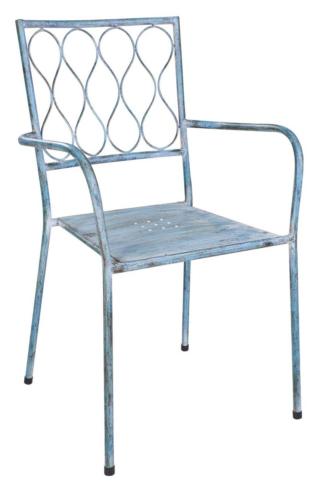 Ha un aspetto elegantemente vissuto la sedia con braccioli di Novità Home, completamente realizzata in ferro nella luminosa finitura Blu. Lo schienale traforato è estremamente decorativo. Misura L 47 x P 35 x H 83 cm. Prezzo 202 euro. www.novitahome.com Ha un aspetto elegantemente vissuto la sedia con braccioli di Novità Home, completamente realizzata in ferro nella luminosa finitura Blu. Lo schienale traforato è estremamente decorativo. Misura L 47 x P 35 x H 83 cm. Prezzo 202 euro. www.novitahome.com