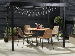 Ha la scocca in polyrattan intrecciato la sedia Pandumbro di Jysk che ricorda i modelli in vimini, ma è resistente, duraturo e leggero. Il sottile telaio è in acciaio verniciato a polvere nero. Misura L 44 x P 62 x H 87 cm. Prezzo 39,95 euro. www.jysk.it Ha la scocca in polyrattan intrecciato la sedia Pandumbro di Jysk che ricorda i modelli in vimini, ma è resistente, duraturo e leggero. Il sottile telaio è in acciaio verniciato a polvere nero. Misura L 44 x P 62 x H 87 cm. Prezzo 39,95 euro. www.jysk.it