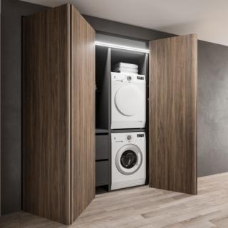 Con il sistema di armadiature personalizzabile Phantastic The Laundry di ARAN Cucine si nasconde completamente la lavanderia. Le ante delle colonne in finitura Noce Caracalla celano moduli, mensole e vani in Alcene Antracite configurabili ad hoc per le proprie esigenze. Le colonne possono essere singole, a una anta, doppie o con tre o quattro ante. www.arancucine.it
Flaghisp Store milanese di ARAN Cucine, in Piazza San Gioachimo, 2N Con il sistema di armadiature personalizzabile Phantastic The Laundry di ARAN Cucine si nasconde completamente la lavanderia. Le ante delle colonne in finitura Noce Caracalla celano moduli, mensole e vani in Alcene Antracite configurabili ad hoc per le proprie esigenze. Le colonne possono essere singole, a una anta, doppie o con tre o quattro ante. www.arancucine.it
Flaghisp Store milanese di ARAN Cucine, in Piazza San Gioachimo, 2N