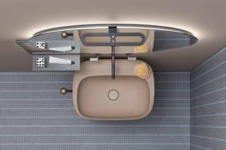 lavabo Allegro nella finitura effetto pietra Trendy Cappuccino lavabo Allegro nella finitura effetto pietra Trendy Cappuccino