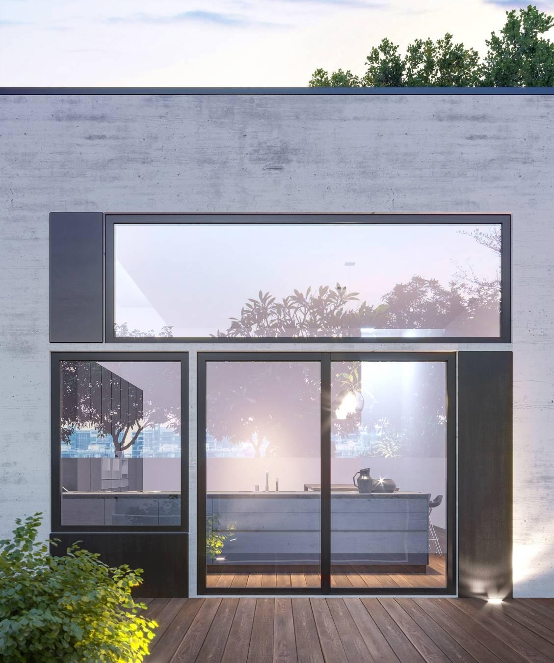 I serramenti B.Out di B.G. Legno hanno il lato interno in legno lamellare proveniente da deforestazione controllata e, all’esterno, alluminio. Il minimalismo estetico dei telai a sezione ridotta e del vetro a basso emissivo permette un ampio passaggio di luce. Due le guarnizioni, su perimetro anta e telaio. In versione portafinestra ha soglia in alluminio a taglio termico con trattamento antigraffio. www.bglegno.it I serramenti B.Out di B.G. Legno hanno il lato interno in legno lamellare proveniente da deforestazione controllata e, all’esterno, alluminio. Il minimalismo estetico dei telai a sezione ridotta e del vetro a basso emissivo permette un ampio passaggio di luce. Due le guarnizioni, su perimetro anta e telaio. In versione portafinestra ha soglia in alluminio a taglio termico con trattamento antigraffio. www.bglegno.it