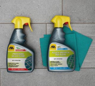 FUGANET e FUGAPROOF sono perfetti per ogni tipo di fuga. Entrambi con impugnatura ergonomica e dosatore a spruzzo, sono prodotti pronti all'uso e facili da applicare. Non aggrediscono
né intaccano le piastrelle, sono
VOC free e amici dell'ambiente.